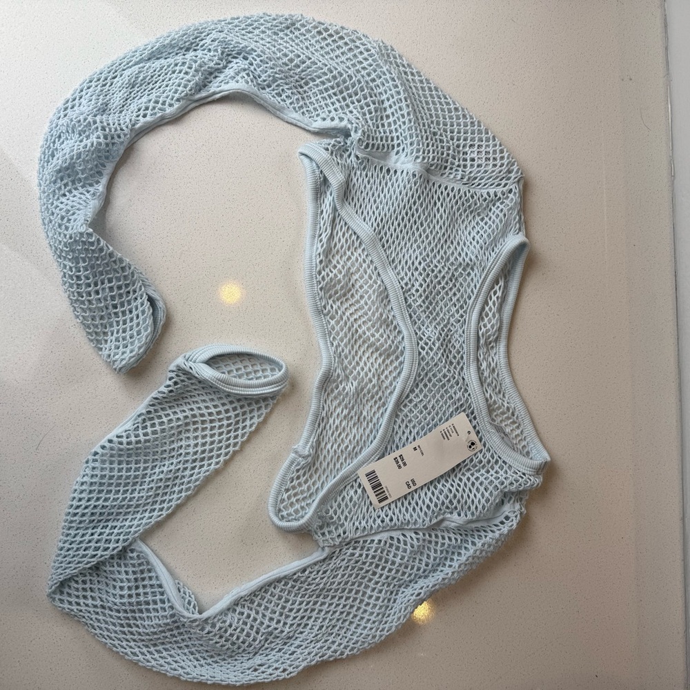 Urban Outfitters Light Blue Mesh Top